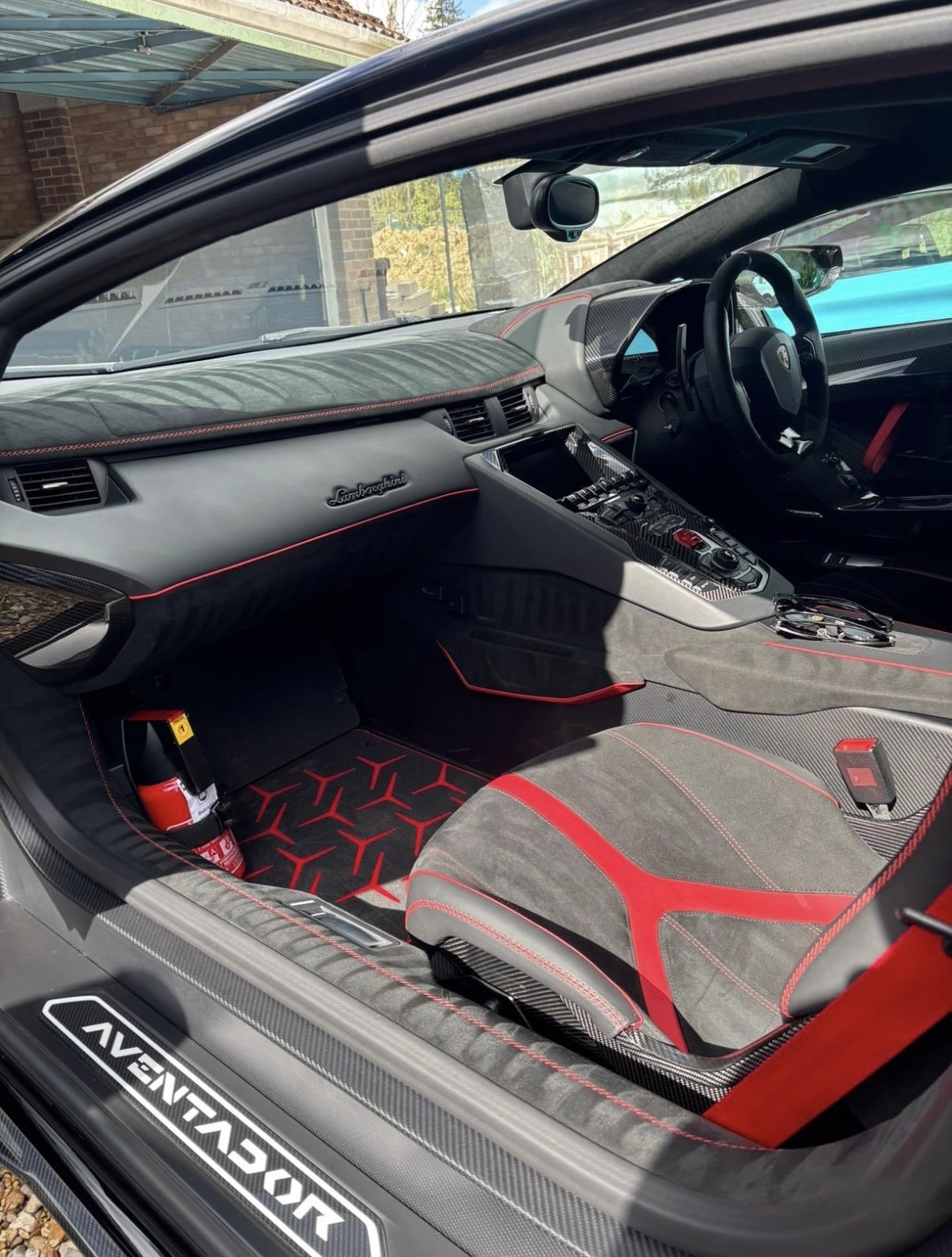 Aventador cabin — passenger side detail