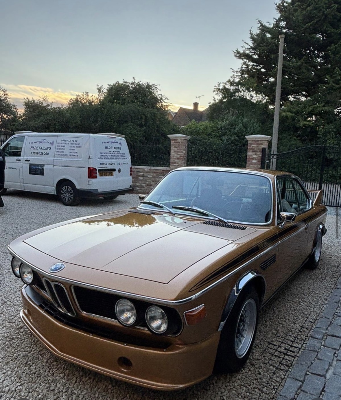 Classic BMW 3.0 CSL with HS Detailing van