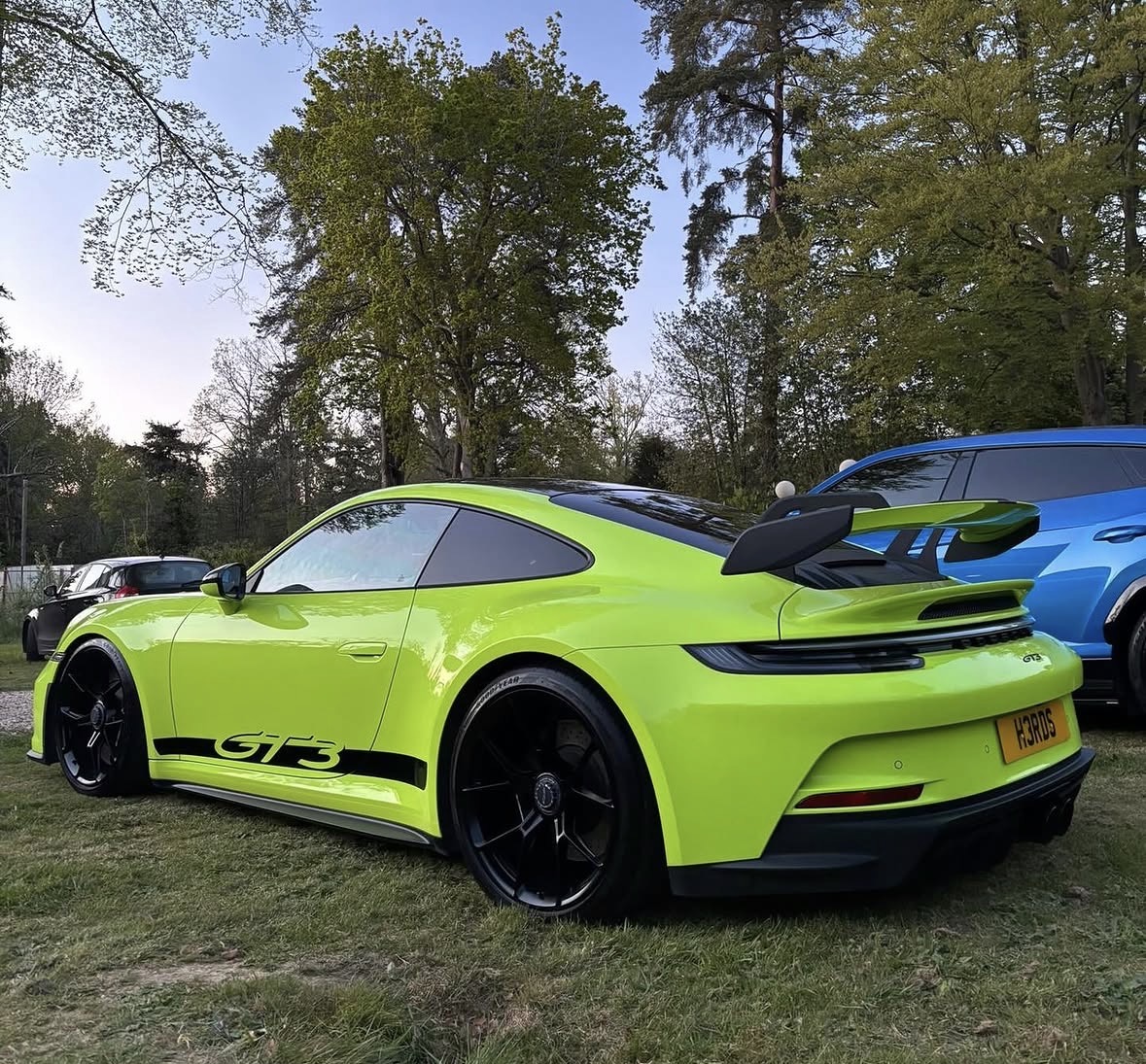 Lime green Porsche 911 GT3
