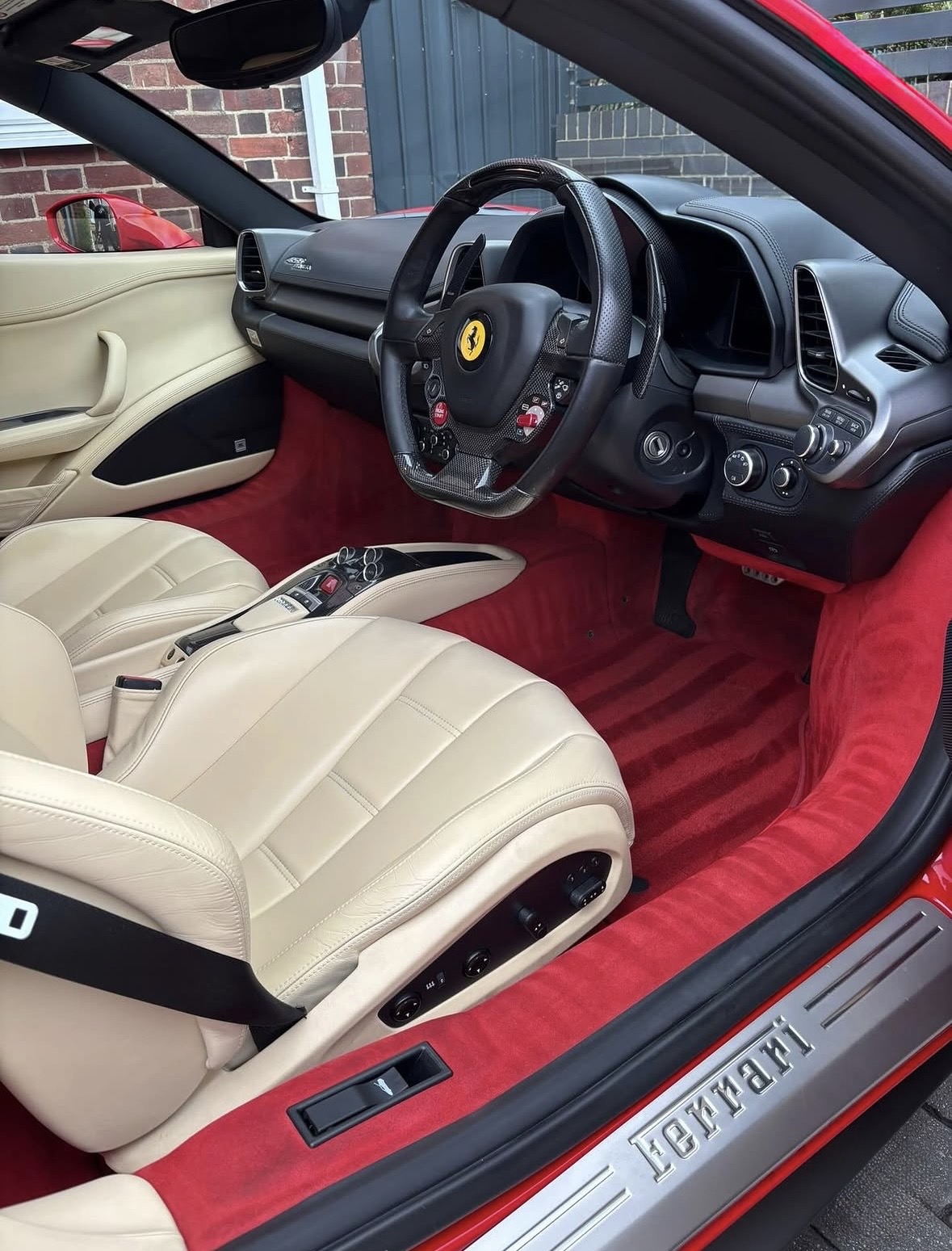 Ferrari 458 cream leather interior